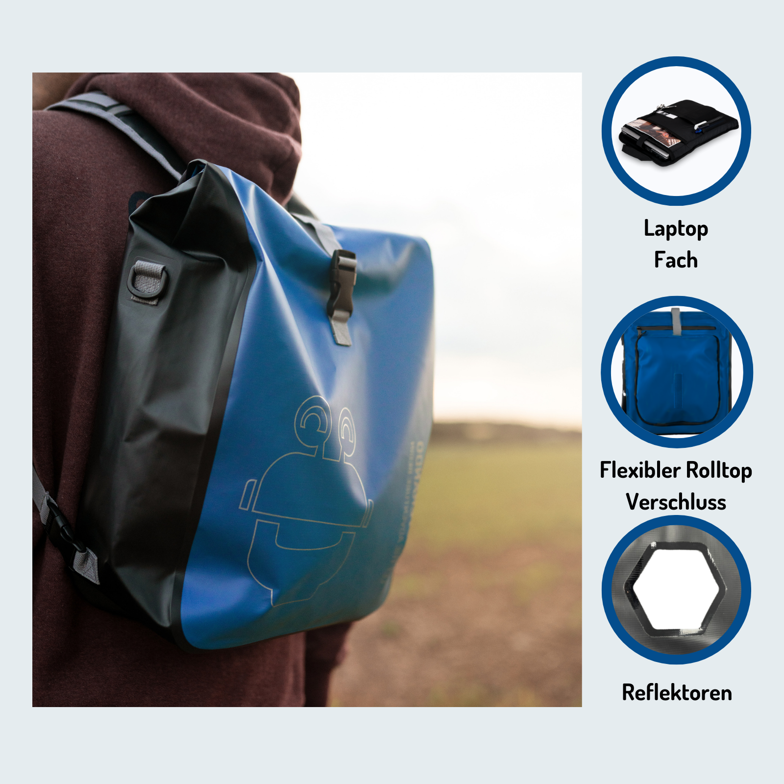 Travel-Monster 3in1 Bike bag, blau