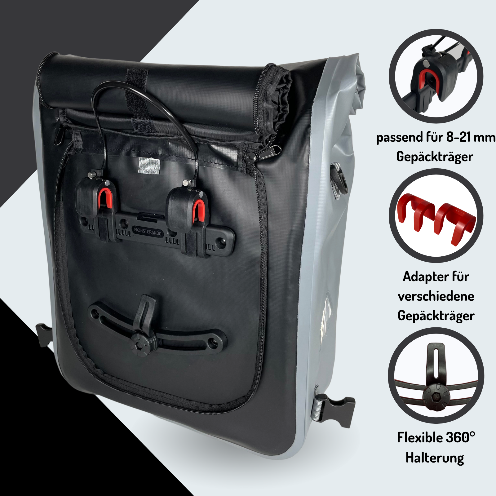 Travel-Monster 3in1 Bike bag Plus schwarz