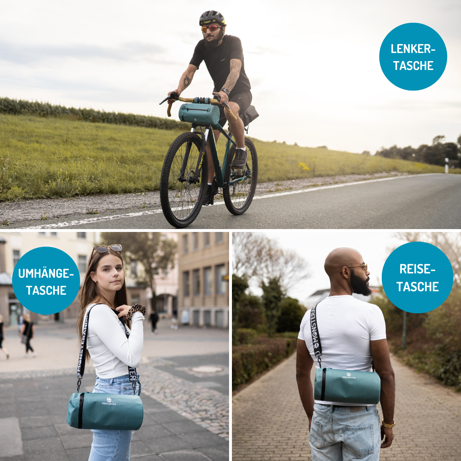 Travel-Monster Handlebar Bag ocean blue