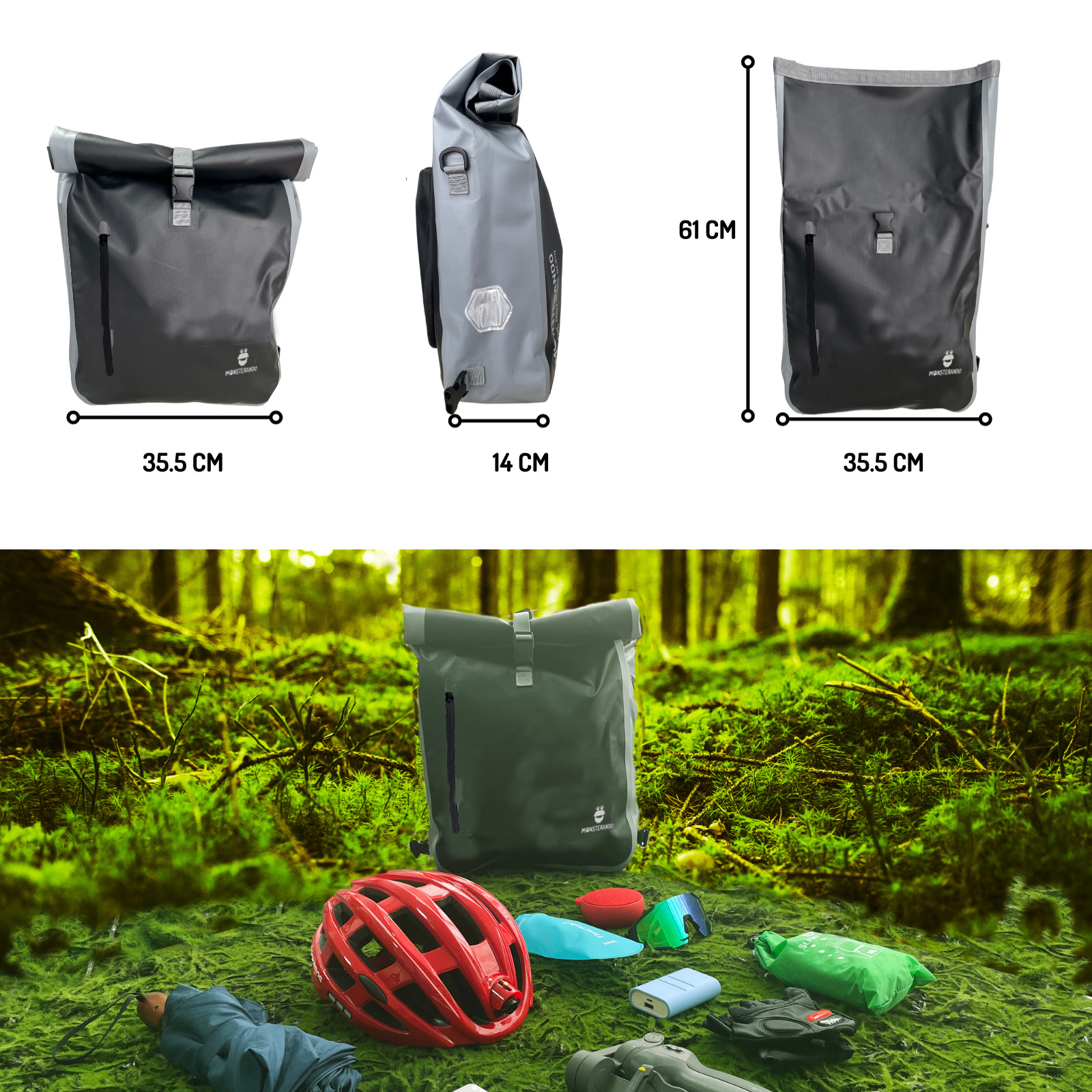 Travel-Monster 3in1 Bike Bag Business, schwarz