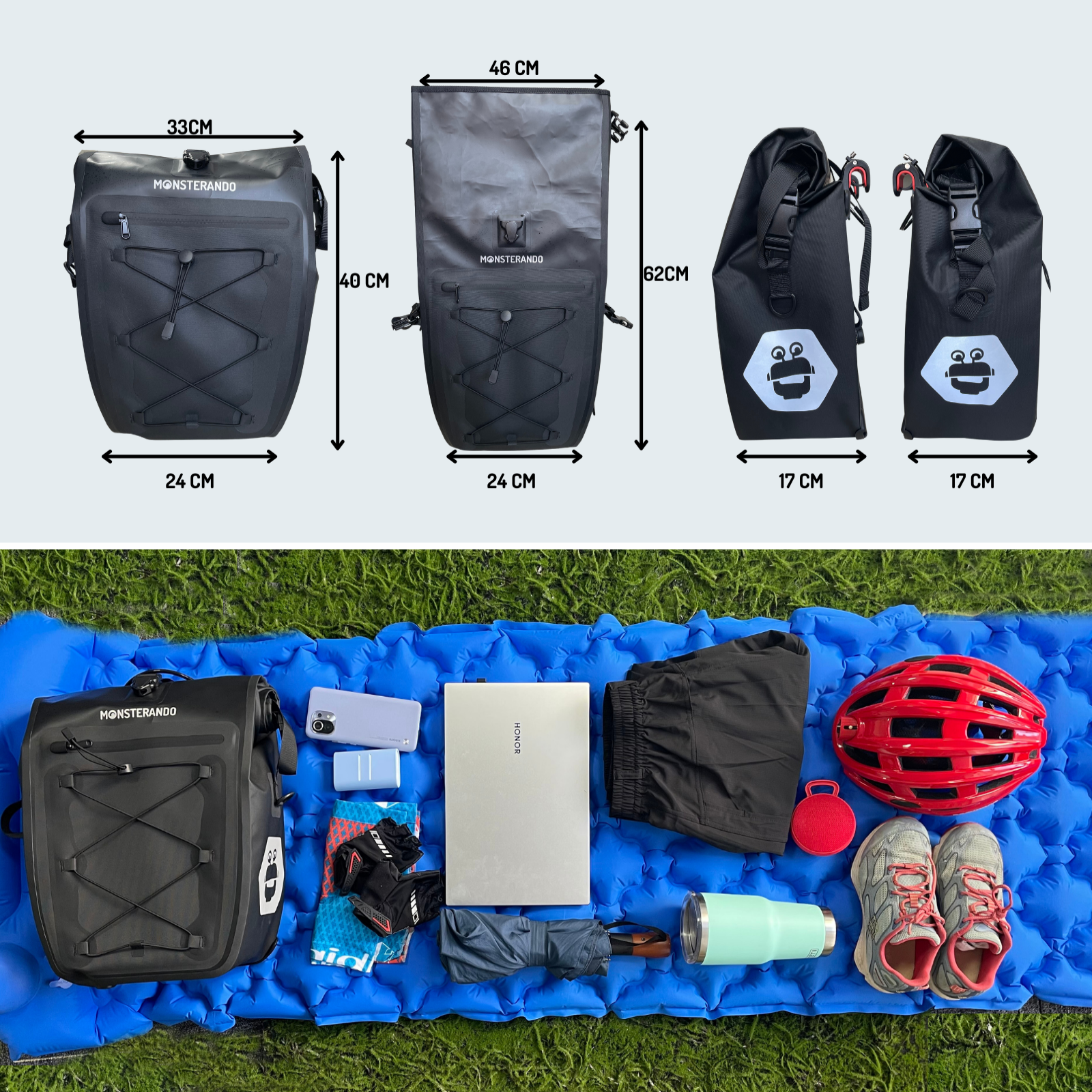 Travel-Monster 2in1 Bike bag deep black