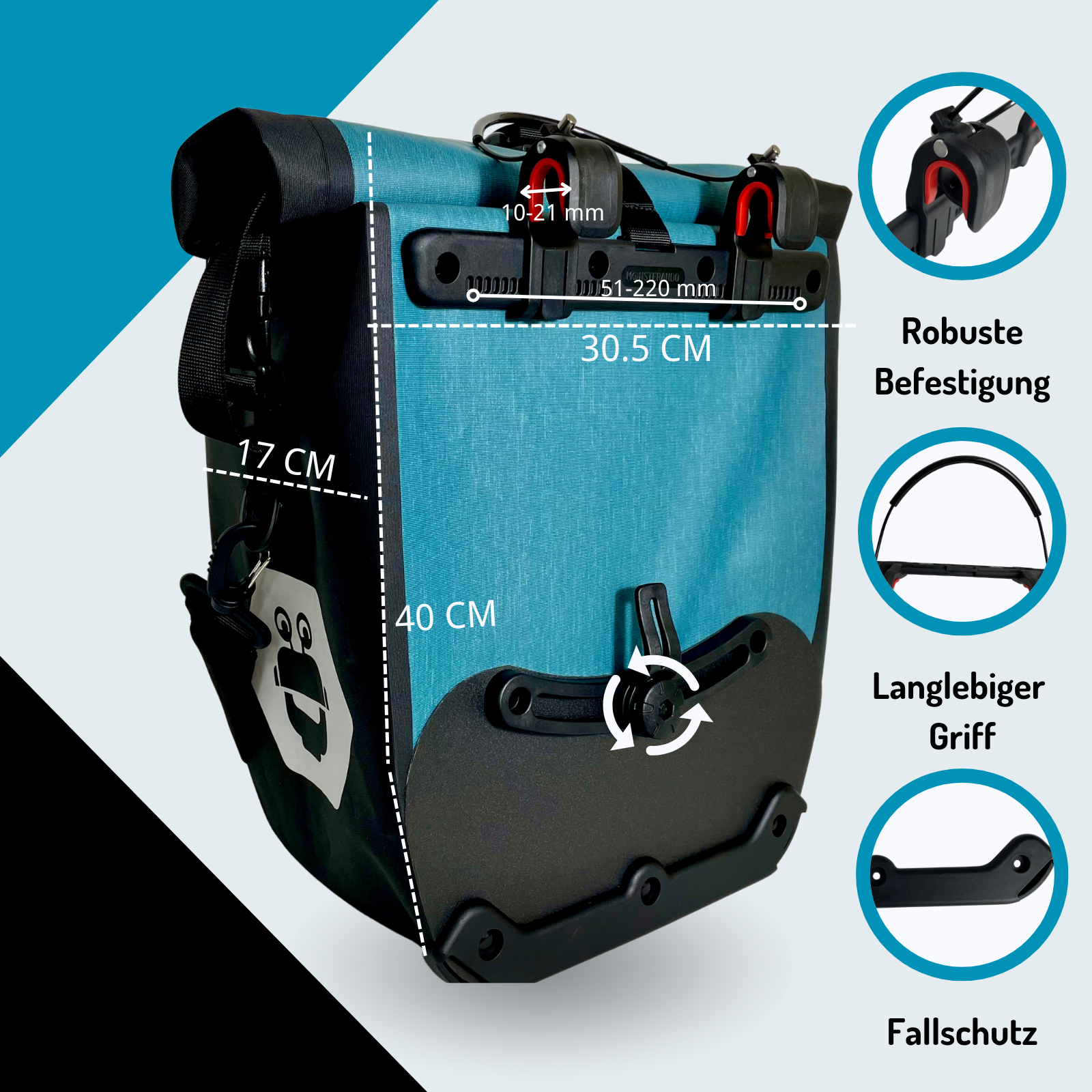 Travel-Monster 2in1 Bike bag ocean blue