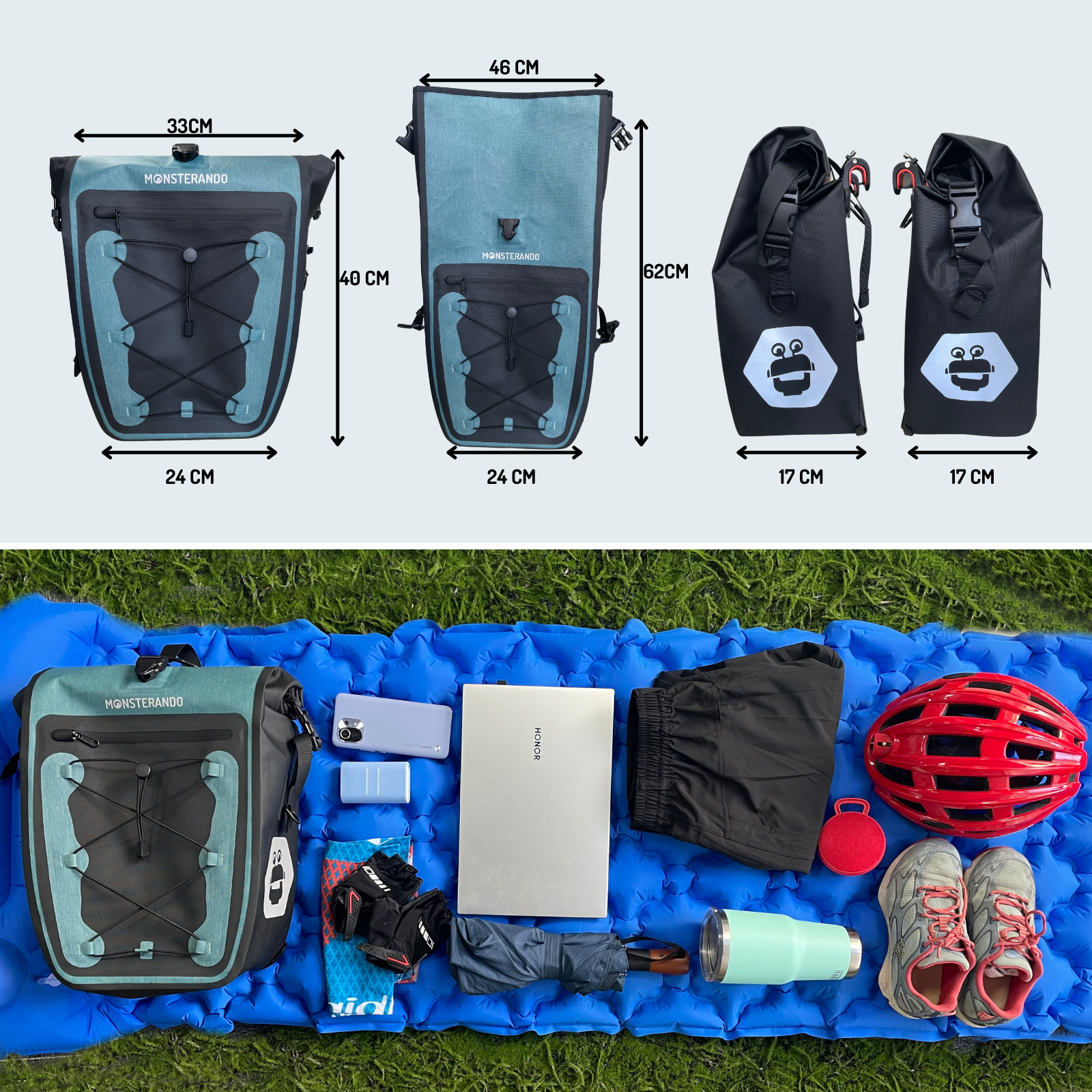 Travel-Monster 2in1 Bike bag ocean blue